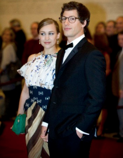 source-of-the-light:  Actor Andy Samberg and girlfriend, Joanna Newsom Queen of the universe Joanna Newsom and boyfriend, Andy Samberg arrive at the Kennedy Center for the Performing Arts for the 14th Annual Mark Twain Prize awards ceremony on Sunday,