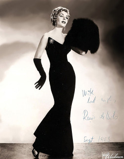      Renée De Milo Vintage 50’s-era promo photo personalized to Burly-Q enthusiast, Hirsh Cohen: “With best wishes — Renée De Milo — Sept. 1953 ”..     