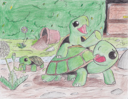 And now in color!  I hope this is the last turtle in a while.  Someone else has asked me to do them a turtle thing but that is going to be on the back burner for a good time.  I&rsquo;ve got so many request, or just a few and very glad to have some,