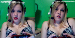 vixen7:  Gamer gurrrl vs. Girl Gamer. (both pictures are of me)