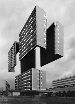 ryanpanos:  Variations On a Dark City by Espen Dietrichson via Dezeen The buildings of Lyon are pulled apart in these impossible photographs by Norwegian artist Espen Dietrichson. The series is entitled Variations On a Dark City and forms part of the