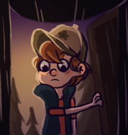 trivialtrickster:  and more gravity falls! supposed to be when dipper got the ~mysterious book~ but i went a little nuts with the lighting 