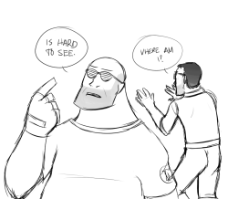 jannelle-o:  mrsalt:  Tried to draw Heavy/Medic for Shattered and this is what happened.  XD
