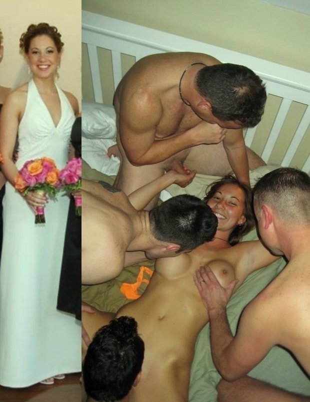 Amateur wife cheats honeymoon