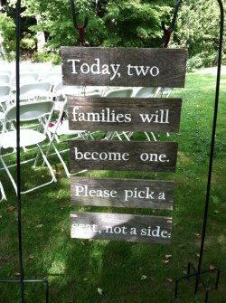 daisyville:  slowlydisappear:  davidtennantspants:  teslas-stache:  uncannedunicornmeat:  liesbasedonlust:  I want this at my wedding.  This sounds threatening. Two families enter. One family leaves.  The Wedding Games  May the bouquet toss be ever in