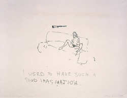 honey-andtar: Tracey Emin, I used to have such a good imagination, Monoprint, c. 1997, 59 x 73 cm. 