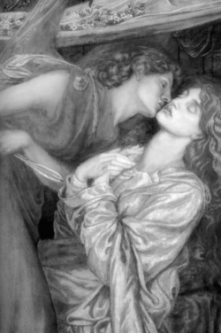 funeral-wreaths:  Dante Gabriel Rossetti, Dante’s Dream at the Time of the Death of Beatrice (detail), 1871 