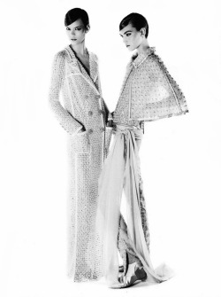 modne:  “Bal De La Couture”, Arizona Muse &amp; Freja Beha Erichsen by Karl Lagerfeld for Numero… No.1 @MODNE| facebook. 