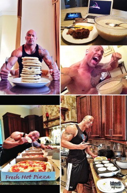 dontbearuiner:  Man, I wish I could smell what the Rock is cooking. That looks DELICIOUS.