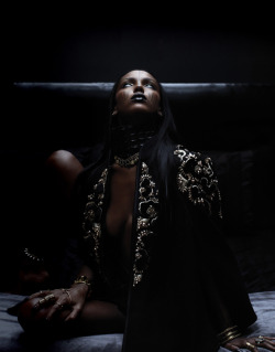 willyegang:  The Machine-Gunnerness In a State of Grace. Jasmine Tookes in Jason Wu Fall 2012; photographed by Tetsuharu Kubota for Lurve #6, September 2012. 