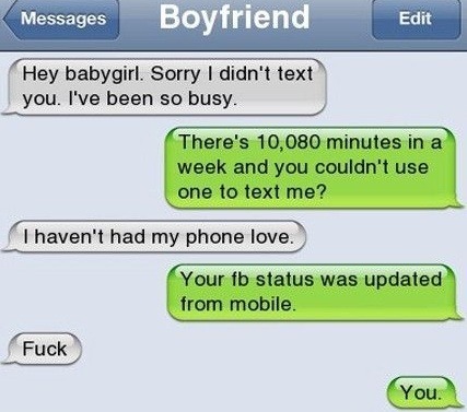 Funny text messages from boyfriends