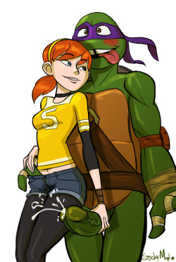 stickymon:  April and Donny from the new Nickelodeon Teenage Mutant Ninja Turtles. 