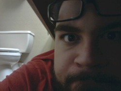 maxheron:  I’m checking the internet under my sink in my room at The Luxor. There’s a sandwich shop downstairs that has free Wi-Fi, and I can snag it if I press my phone to the bathroom mirror, OR hide in this little area under the sink. It’s cozy