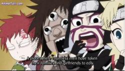 ask-sabaku-no-gaara:  I always have to pay the bill …. and…KANKURO!! Why the hell the puppet eats!?! 
