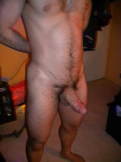 latindadnyc:  Sheeeeit! I used to suck dicks with a neighbor who had a fuckin FAT hairy dick just like that!  Super hot man attached to that fat cock! Especially love his treasure trail.
