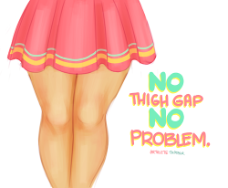 girlgrowingsmall:  Some bodies are built for “thigh gaps.” Most aren’t. And it has nothing to do with weight. All about bone structure, baby. Love yourself as you are. 