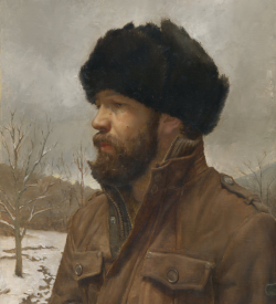 doubledamnit:  Greg Mortenson, Self-Portrait in fur hat (detail) x 