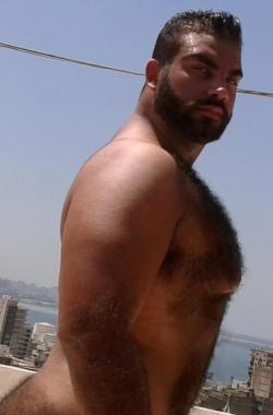 zombie-revolution:  nour haddad&lt;——Click for more  I am in love - OMG he is so strikingly handsome, hairy, and sexy.  Interested in seeing more of him anytime.  WOOF 