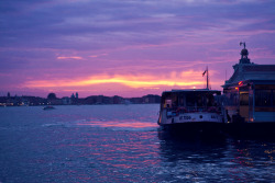 theresasees:  sunrise - Venice, Italy photo by Theresa Manchester  Little journal story: So the same day I was happened to be awake to catch sunrise, I also happened to be arriving in Venice Italy. My train had been accidentally booked to Mestre, which