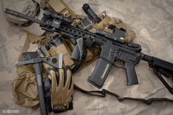 45-9mm-5-56mm:  opwclass:  Gear  AR15 SOG Tomahawk HK USP40C Ka-Bar Short Tanto Mechanix Impact Gloves TAG Intrepid chest rig Credit: S.Dobbins  (via TumbleOn)