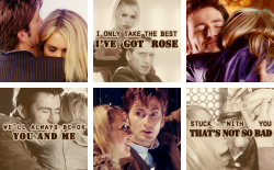 noyouplum:  #5 - Favourite Ship / The Doctor &amp; Rose Tyler  “The Doctor in the TARDIS with Rose Tyler. Just as it should be.”  