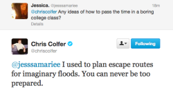 danishanne:  Chris Colfer - random tweeting to fans October 10th 2012 