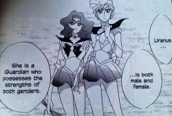 yamino:  dogcrypt:  faetrouble:  FROM THE OFFICIAL MANGA, BITCHES. Tenoh Haruka says “fuck you” to your silly gender boxes.  i have to reblog this page every time it comes on my dash.  it is one of uranus’s best pages.   &lt;3  This makes me so