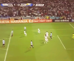  Lionel Messi’s two goals against Uruguay 