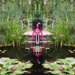 aqqindex:Kembra Pfahler (Voluptuous Horror of Karen Black), At Giverny, Photographed by E.V. Day, 2012 Happy Halloween!