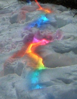 madwomanwithamultifandom:  muffin-bitch:  shadowtriad:    Christmas lights under the snow   No its just hell having a party  A gay party  Were you really expecting hell to throw any other kind of party 