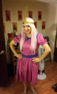 Sooo here&rsquo;s a full body-ish picture of me as Princess Bubblegum.  Ignore my shoe choice, it was the night before and I was making sure the costume fit.  It was a lot of fun cosplaying!  I hope to do it again soon. Once again, credit goes to my