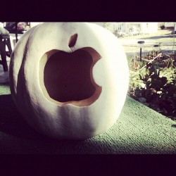 My hipster pumpkin from a few years back. #tbt #pumpkin #carving #apple