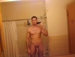 gay4straight:  Horse Hung Marine  Hard to choose a favorite body part. Rock-hard abs? Legendary dick? Chiseled face?