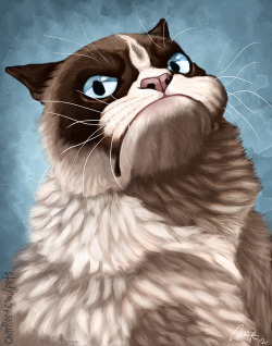 tardthegrumpycat:  Tard Cat by Char Reed on Deviant Art 