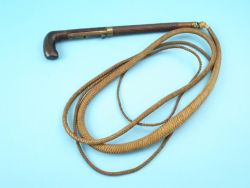  Bullwhip Gun Another disguised firearm, this time in something no one would probably be carrying around anymore, unless you were dressed up as Indiana Jones. The entire handle houses the barrel and trigger, most likely a muzzle loaded and single shot.