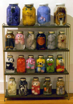 unclefather:  i’m going to have a whole room full of stuffed animals suspended in liquid trapped in a jar and when my children are bad i’m going to lock them in that room and say “that could be you” 