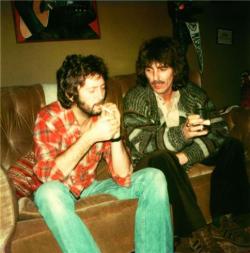 i-am-heroin:  Is that Eric Clapton and George Harrison smoking weed together? You bet your ass it is. 