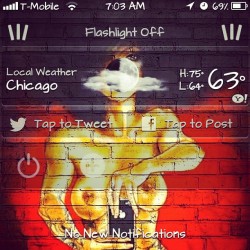 I got the dopest notification center you&rsquo;ve seen, don&rsquo;t front. #iphone4 #art #instaphoto #drawn