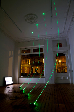 likeafieldmouse:  Spiros Hadjidjanos - Network Time (2011) - Wireless routers and fiber optics “Network Time consists of several WIFI routers set up in an exhibition space to be freely accessed by any mobile internet device. Attached to each router