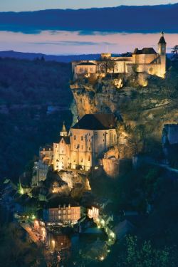 between-letters:  Rocamadour, France From Wikipedia: Rocamadour has attracted visitors for its setting in a gorge above a tributary of the River Dordogne, and especially for its historical monuments and its sanctuary of the Blessed Virgin Mary, which