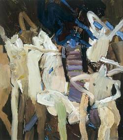 susanzweig:     Keith Vaughan, 1964. Oil on wood, 44.4 x 40.3 cm. Leeds Art Gallery.  