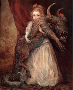 rooks-and-ravens:  you-wish-you-had-this-url:  221cbakerstreet:  charlotteiq:  jade-cooper:  sarah-belham:  &ldquo;The Favorite&rdquo; by Omar Rayyan  Favorite what? Demon?!  Loving the fact that whatever it is is wearing a matching flower.  18th century