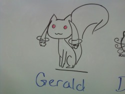 kimikomuffin:  undeadmeenah:  #i drew this on the board in french and my teacher named it gerald  GERALD 