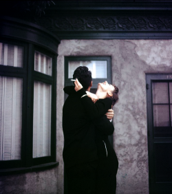 rareaudreyhepburn:  Dean Martin and Audrey Hepburn share a laugh on the set of Sabrina, 1954.