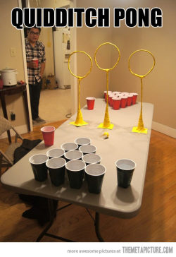 abombgoesboom:  allycaple:  quick-meme:  Beer pong for awesome people  I will never not reblog this.  but imagine how good you will be at regular pong tho 