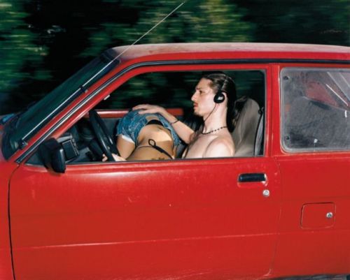 Road head blowjob in car driving matures porn