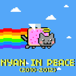 the-undying-flame:  ask-neo-xeiroth:  collegehumor:  RIP Nyan Cat Marty The Cat, the real-life feline who inspired Nyan Cat, sadly passed away today. In honor of the Chris Torres sensation that brought the internet so much wonderfully random joy,