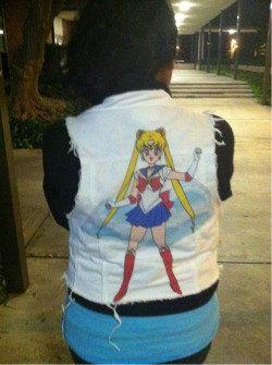 harakire:  Dyana’s kickass Sailor Moon vest. It has white studs on the front too! Kawaii as fuck. 