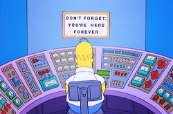 da-sy:       “oh, there are pictures.. I keep them where I need the most cheering up.”   For those who don’t know the story behind this: Before Maggie was born, Homer Simpson worked at the Nuclear Plant because he needed the money to pay for all