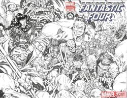marvelentertainment:  Check out some of the covers of the Fantastic Four 100 Project from the Hero Initiative! created by commissioned artists for the landmark Fantastic Four #600! Taking blank variant covers from the landmark FANTASTIC FOUR #600, the